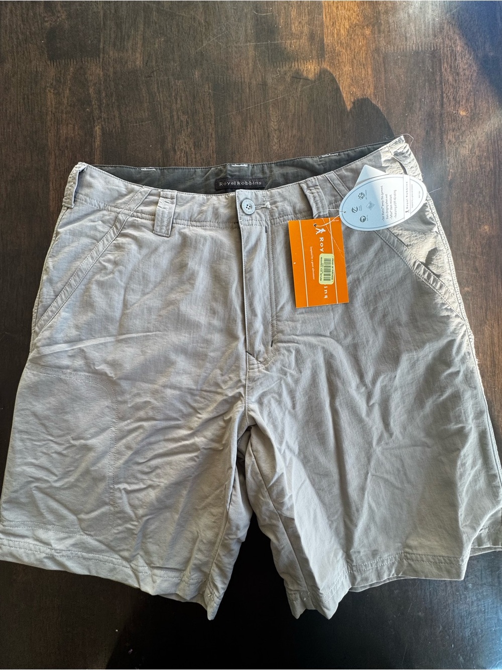NWT - ROYAL ROBBINS Men's Brown Hiking Shorts Utility Travel Outdoor Size 32